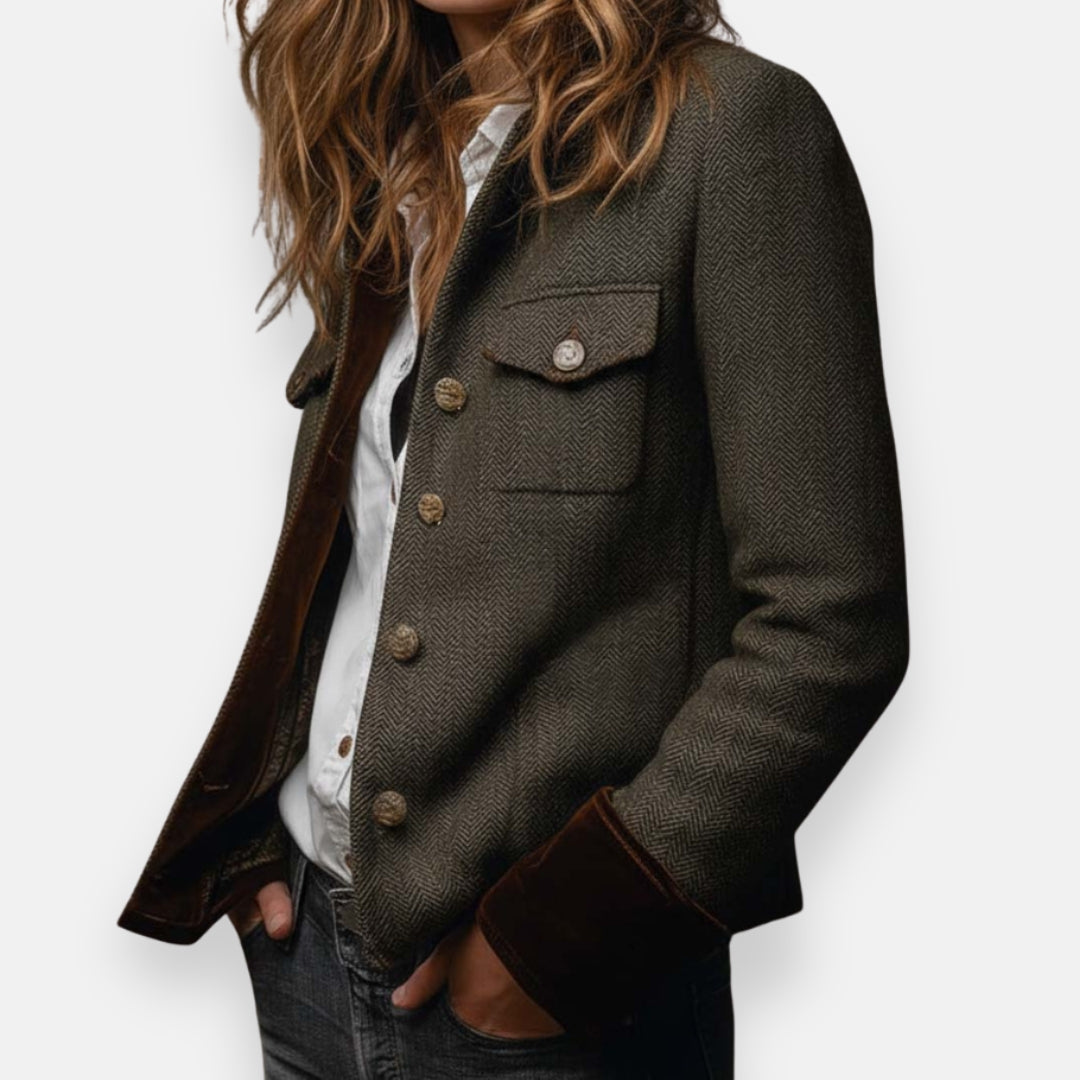 Corrie | Herringbone Tweed Jacket