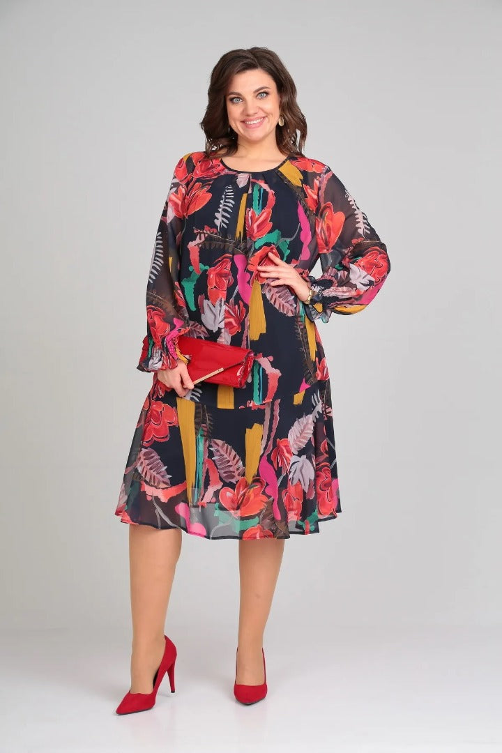 Floravine™ | Modern Floral Dress