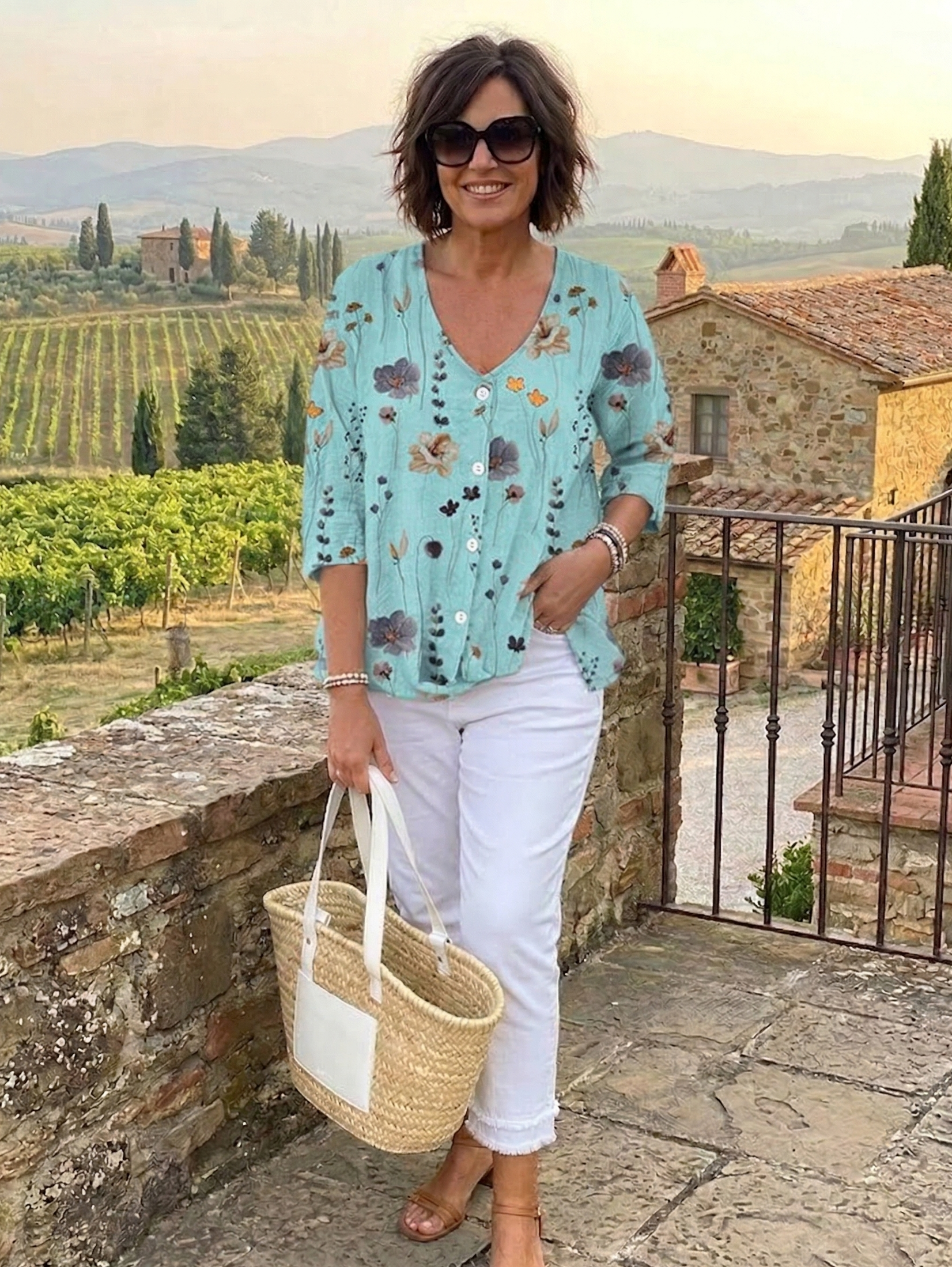 ANITA™ | Elegant Floral Blouse