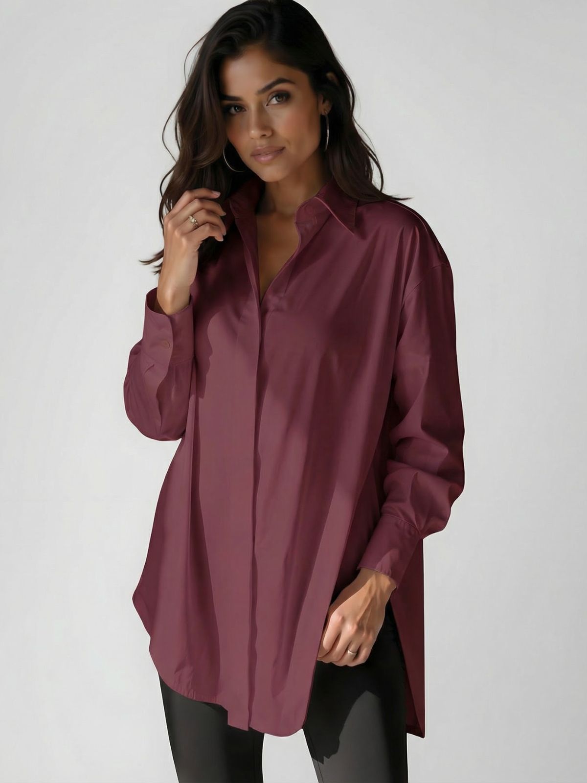 Lily's™ | Lapel Button Shirt Dress