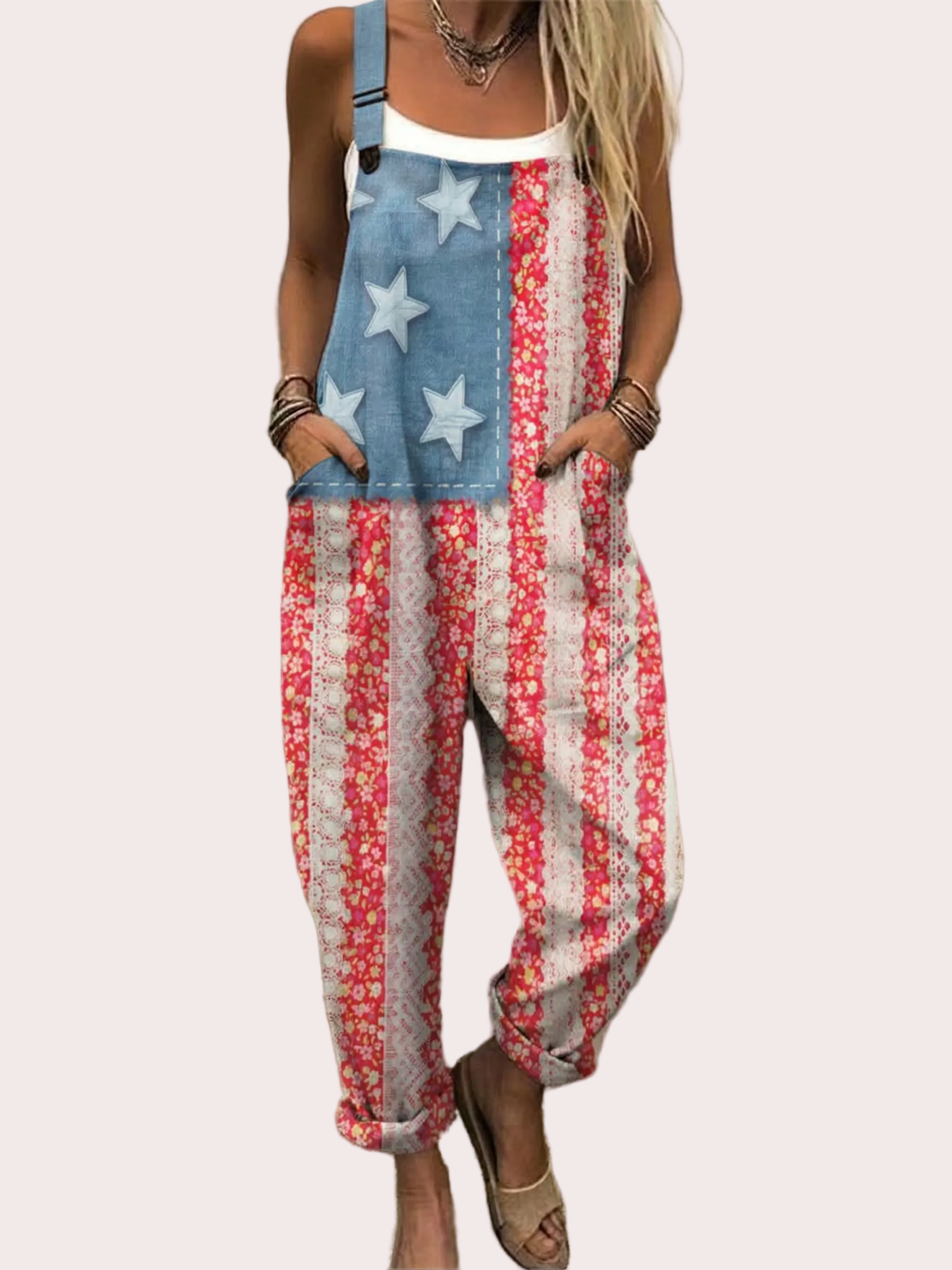 Martha | Star Stripes Jumpsuit