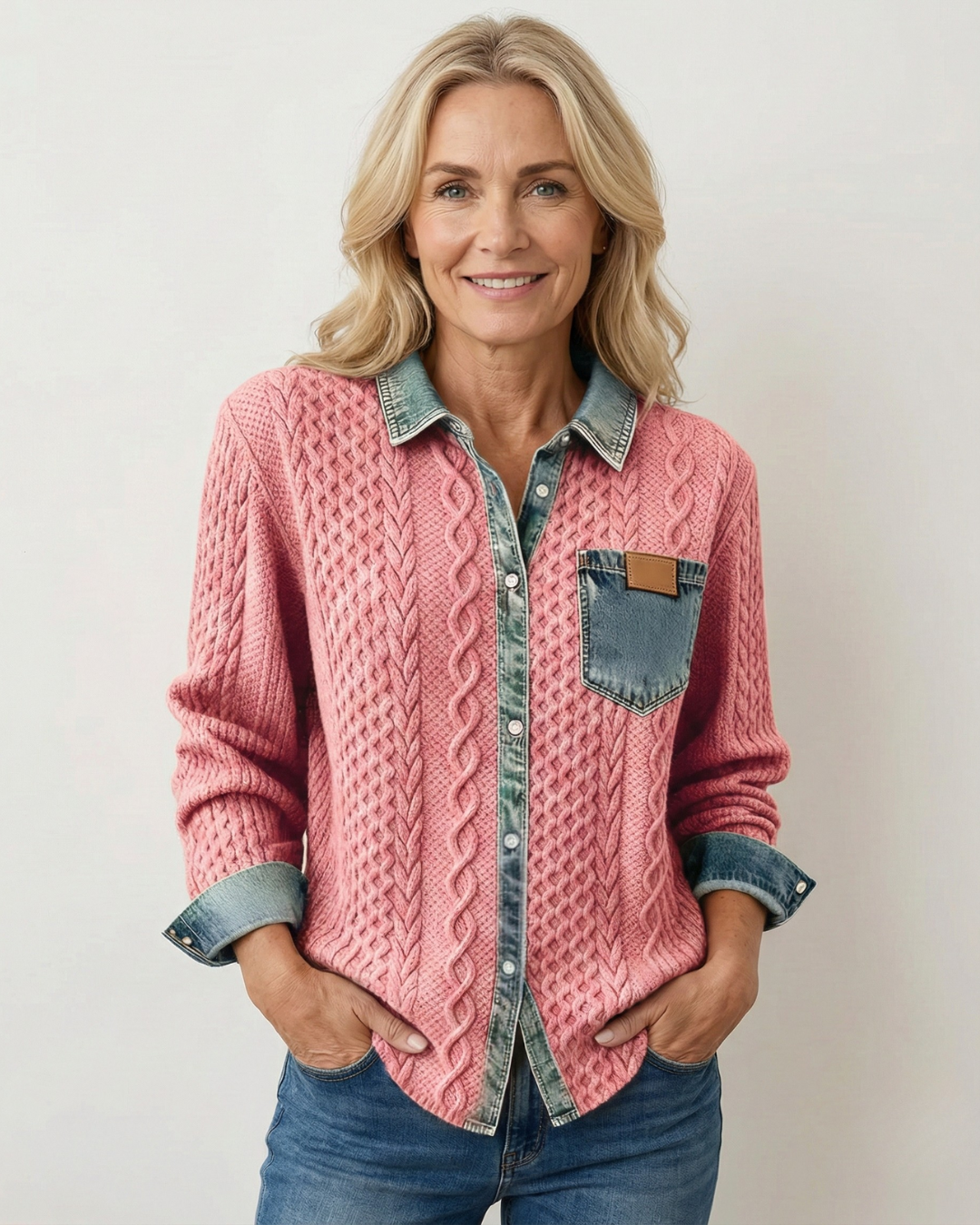 Juliane | Knitted Denim Sweater