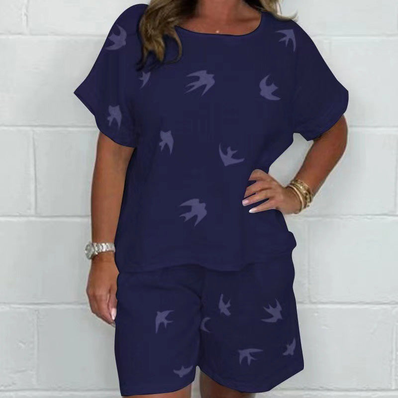 Selena - Casual Printed Cotton and Linen Set