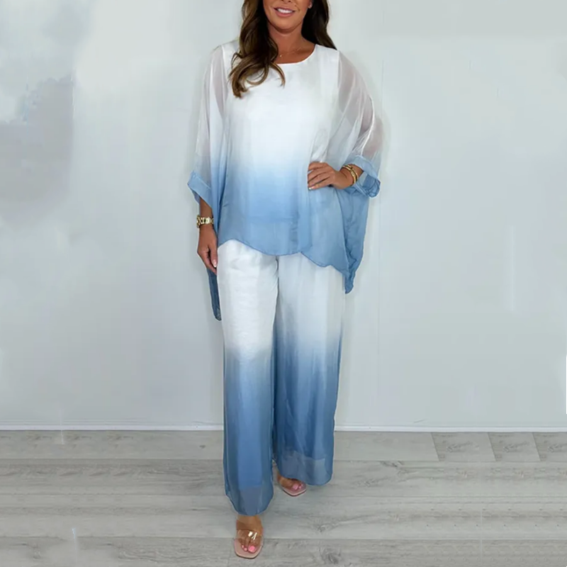 Kyra - Dip Dye Set with Flowy Top and Wide Leg Pants